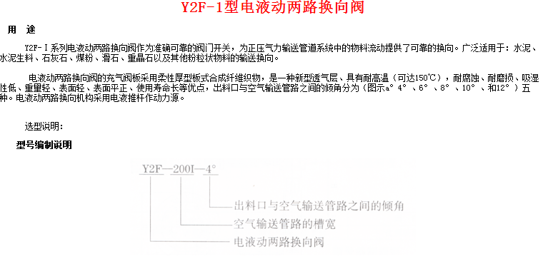 Y2F-1型電液動(dòng)兩路換向閥